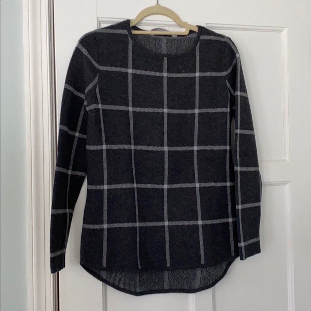 athleta plaid sweater